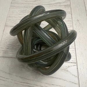 Elegant Glass Knot Sculpture